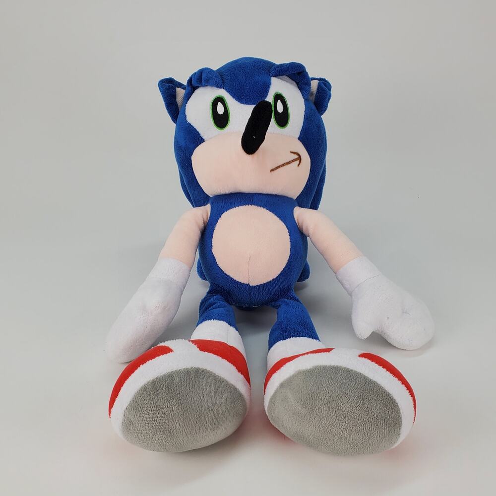 Sonic the Hedgehog 18" Plush Stuffed Toy SEGA Blue‎ Character Figure Classic